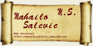 Mahailo Salević vizit kartica